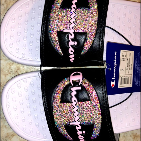 Champion Super Slide Lock CB Custom Swavorski Crystal Logo Size 7 - Picture 7 of 11